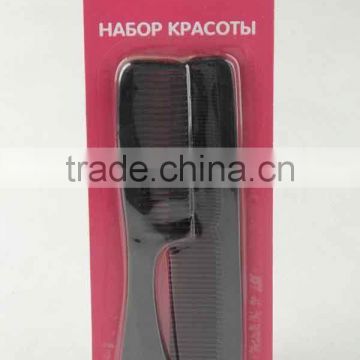 2PC Staggered comb set/ Plastic hair brush