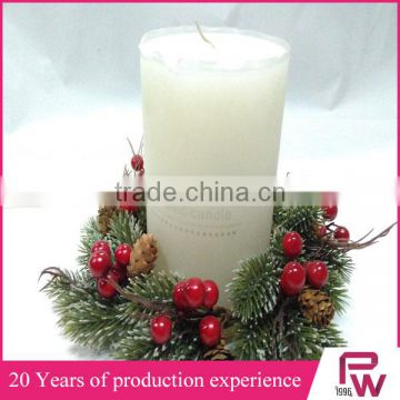 Factory direct sales christmas candle wreath decorative wreath