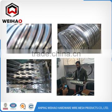 BTO&CBT low price galvanized 450mm Coil Diameter concertina razor barbed Wire with Pallet