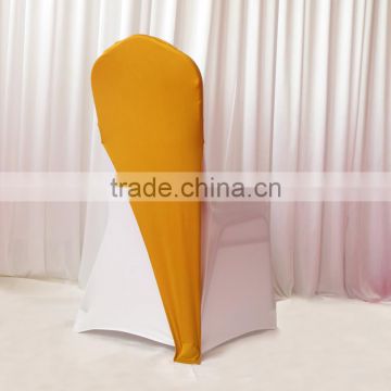 gold spandex chair cover cap