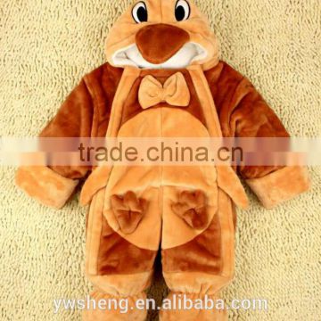 Wholesale baby animal romper jumpsuit warm thick winter newborn down cotton-padded rompers infant toddler baby leotards