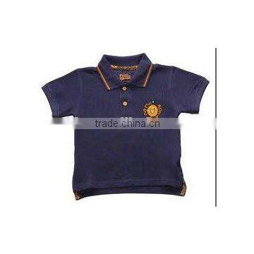 high quality kids polo jersey shirt with logo embroider