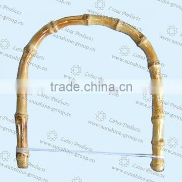 fashion round bamboo handle for handbag hardware fitting
