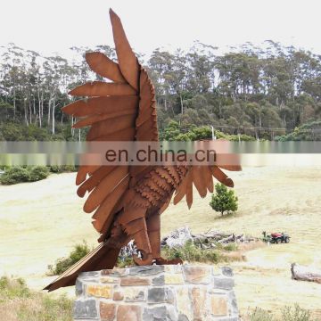 Corten Steel Statue Metal Animal Sculpture For Garden