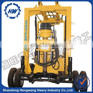 Four Wheel Trailer Water Well Drill Rig Machine 200-600M,Geological Exploration Drilling Rig