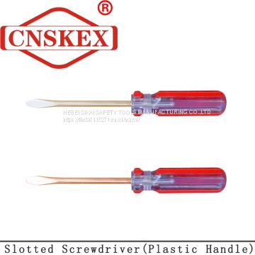 Non Sparking Slotted Screwdriver (Plastic Handle)