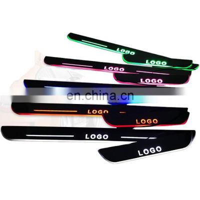 car Door Sill welcome Plate Strip moving light led door scuff for Ford raptor F-150 other exterior accessories