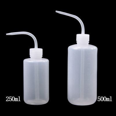 250ml 500ml Professional Transparent Plastic Tattoo Squeeze Non-Spray Wash Bottle for lab use