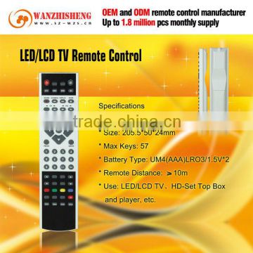 57 maximum keys universal OEM TV remote control for Middle-East, EU, Africa, South America market