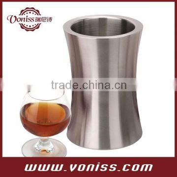 Double layers ice bucket,Wine Cooler- Ice Bucket Double Wall 18/8 Stainless Steel with mirror polishing Surface
