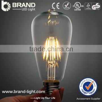 Edison LED Bulb ST64 LED Filament Bulb E27 LED Filament Bulb 4W 6W
