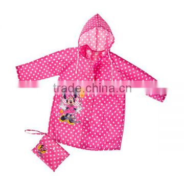 Waterproof Hooded Polka Dot Rain Poncho Raincoat