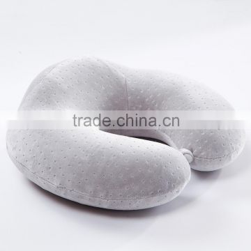 wholesale cheap u shape bamboo fabric memory foam travel pillow