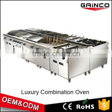 China supplier OEM ODM commercial restaurant kitchen equipment electric gas cooker combination oven grill fryer range griddle