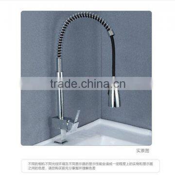 spring brass body pull out spray kitchen sink faucet