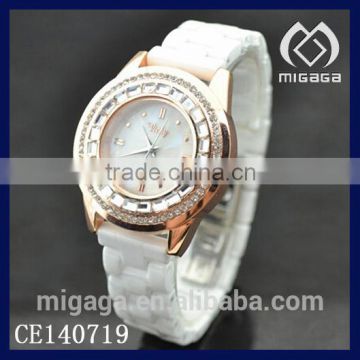 fashion simple design good quality wholesale ceramic watches*white ceramic watches good quality made in china