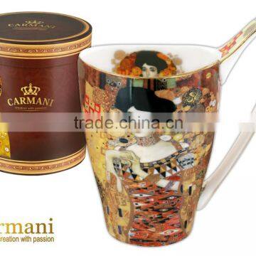 CARMANI Mug with GUSTAV KLIMT Adele Bloch I - Bauer design