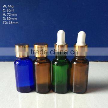 20ml colored glass essential oil bottle with scre caps