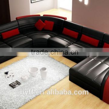 Northern Europe Nordic style genuine italy leather corner office sofa HYZ4