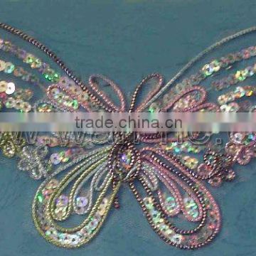 lace motif butterfly shape in rainbow color