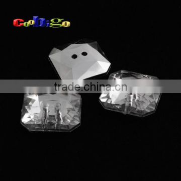 36L(23mm) Octagon Acrylic Sewing Rhinestone Button For Apparel Bag Accessories #FLN020-36L(06)