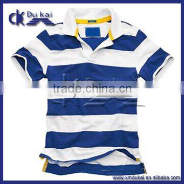 men's two color wide stripe fashion polo shirt