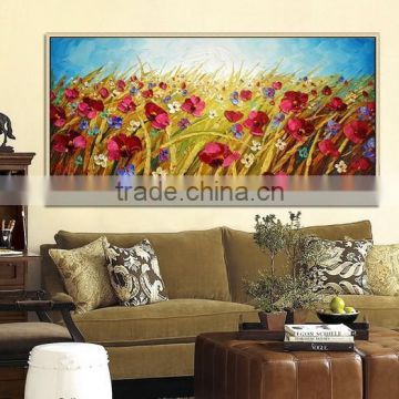 CTX-10200 modern knife painting handmade canvas wall art flower oil painting