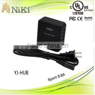 6 Port Hot Selling USB Charger/AC Home Hub