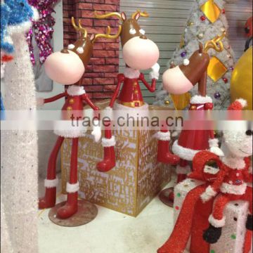 Custom design Reindeer/ fiberglass Boys Reindeer / Christmas Sculpture Decoration