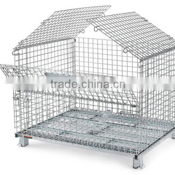 Factory supply portable galvanized welded wire storage cage