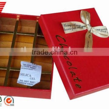 Custom popular exquisite fancy chocolate box with lids and ribbon wholesale