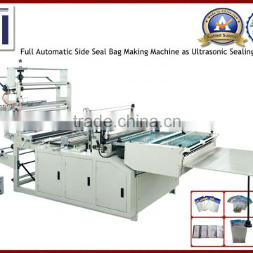 Full Automatic Side Seal Bag Making Machine with Ulrasonic Sealing