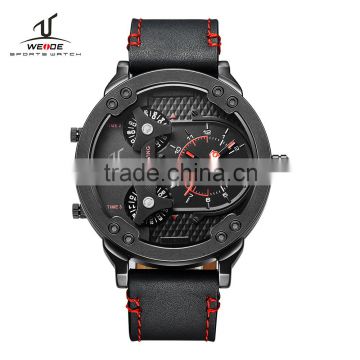 WEIDE Super quality china factory wholesale stainless steel back men leather watch