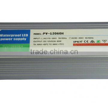single output switching power supply 60w 24v led driver IP67