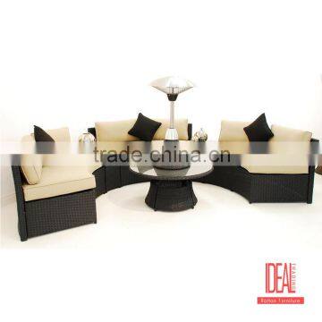 hot sale OEM service customized rattan indoor and outdoor round sofa set