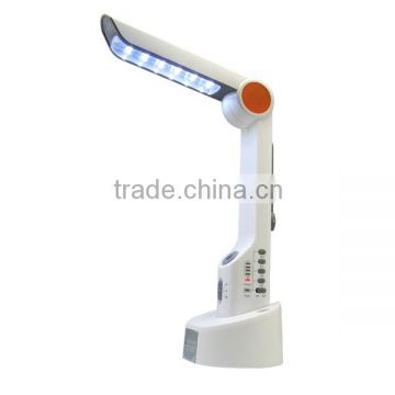 LED Desk Lamp Crank Dynamo Solar Flashlight Desk Lamp AM/FM Radio flashlight