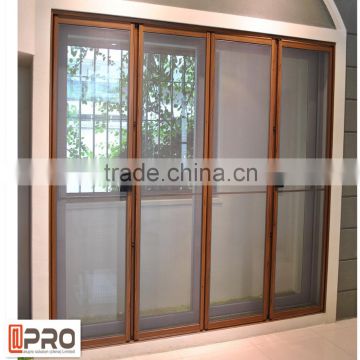 Modern house design building material about power coating wooden folding door Made in China