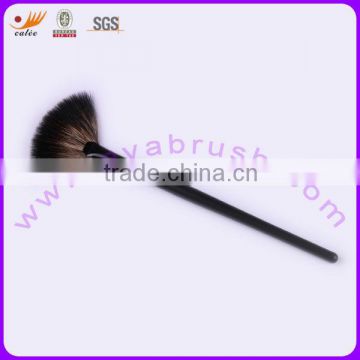 Natural Hair Small Facial Fan Brushes with Black Handle(EY-F612)