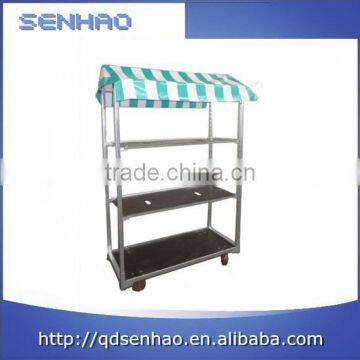 Hot sale display trolleyt danish flower trolley with cover