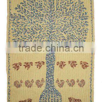 Tree of life embroidred tapestry wall hanging