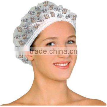 High quality disposable waterproof shower cap, hotel shower cap