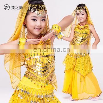 Indian performance stage chiffon kids children belly dance costume ET-056