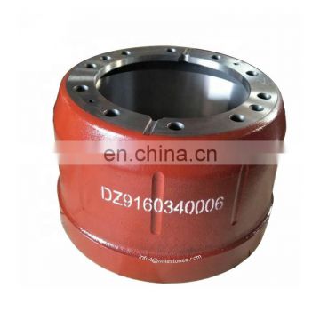 Chinese truck parts brake drum rear DZ9160340006