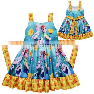 Kids Girls Anna Aisha SleevelessTwirl Dress Sashes Dress Toddler Girls Summer Princess Dress Boutique Milk Silk Party Clothes