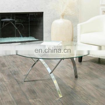 Factory wholesale customized round toughened clear tempered glass table top