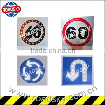 Speed Limited Aluminum Flashing Reflective Informative Traffic Signs