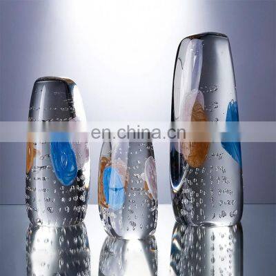 Wholesale Decorative Minimalist Classic Tall Glass Vase Clear For Decorating Flowers