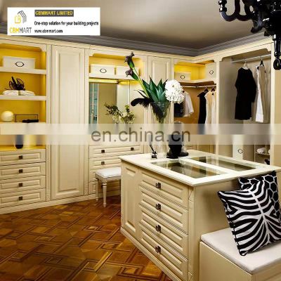 Multifunctional home furniture clothes cabinet portable wardrobe closet with metal handle