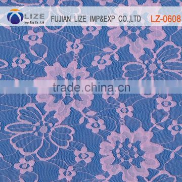 Lastest Stretch elastic underwear lingerie bra nylon dress making lace fabric for wedding dresses,lace fabric for curta LZ-0608A
