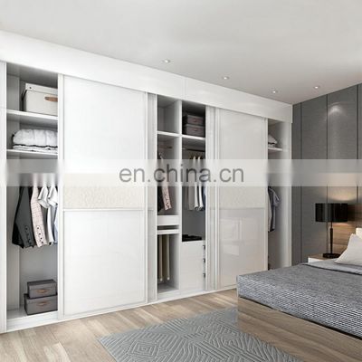 transparent white frosted glass 6 sliding door bedroom wardrobe closets cabinet modern for clothes wardrobe
